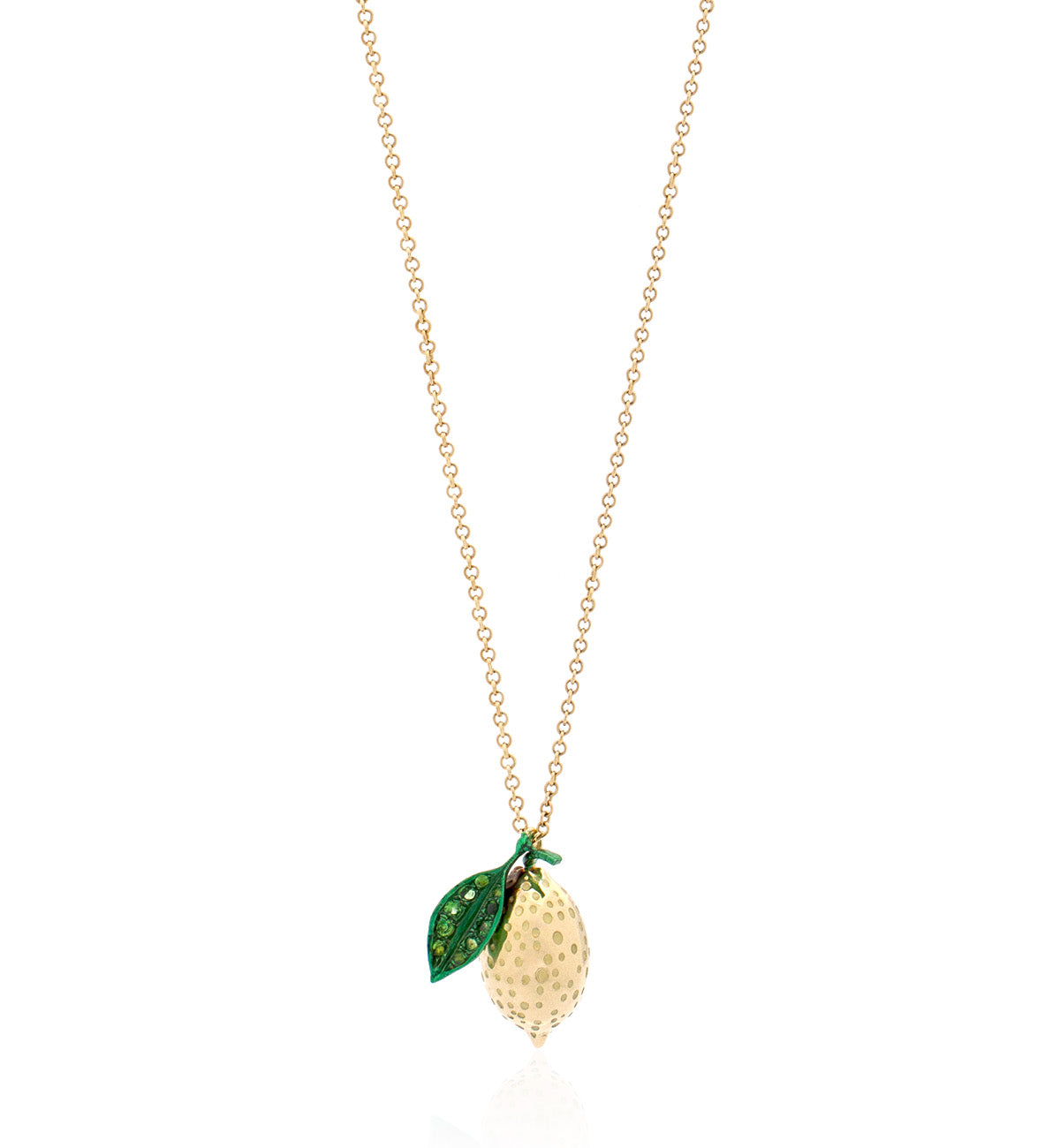 "LOVE LEMONS" - 18KT GOLD - TSAVORITES - NECKLACE - SMALL