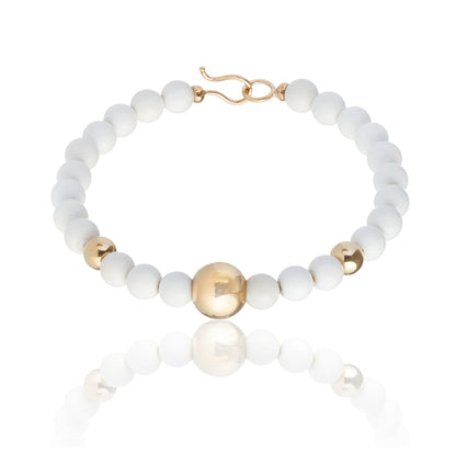 BRACCIALE COLLEZIONE BARBARELLA - ORO 18KT - AGATA BIANCA
