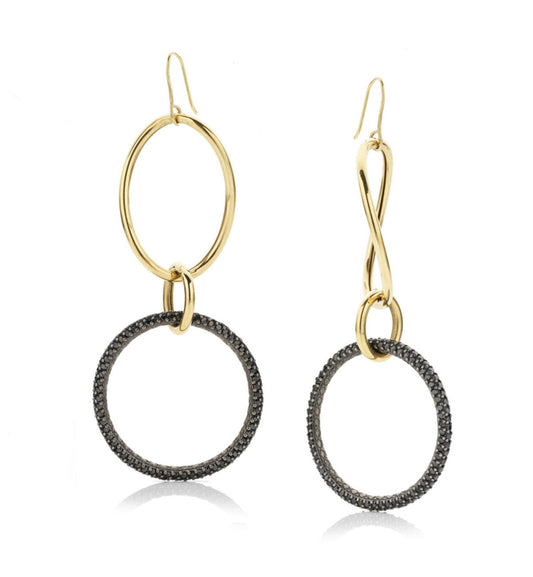 ORECCHINI COLLEZIONE STELLA ORO 18KT - DIAMANTI NERI