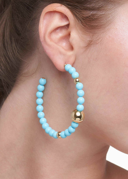 ORECCHINI COLLEZIONE BARBARELLA - ORO 18KT - TURCHESE