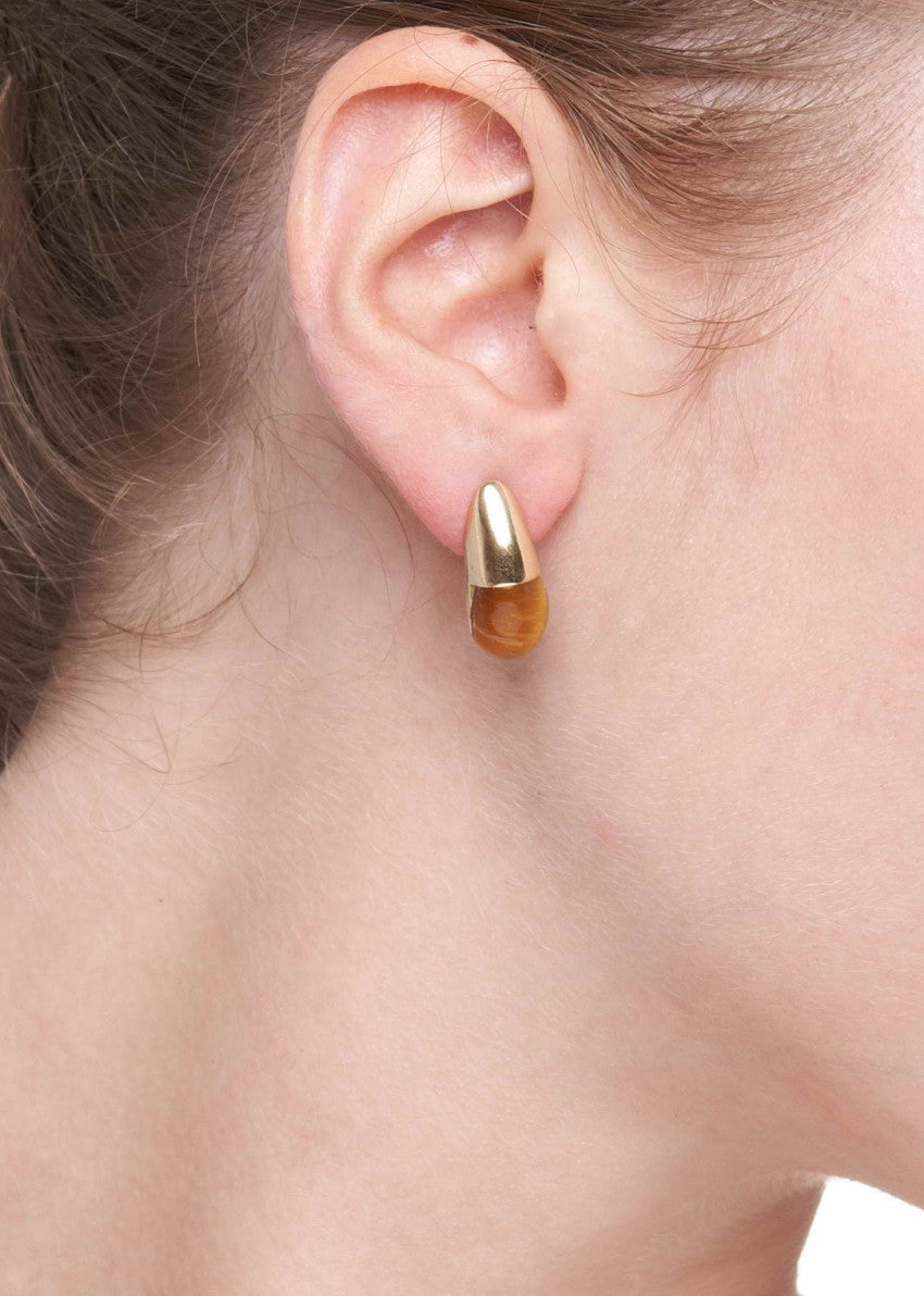 COLLEZIONE GOCCIOLINE ORECCHINI - ORO 18KT - TIGER EYE