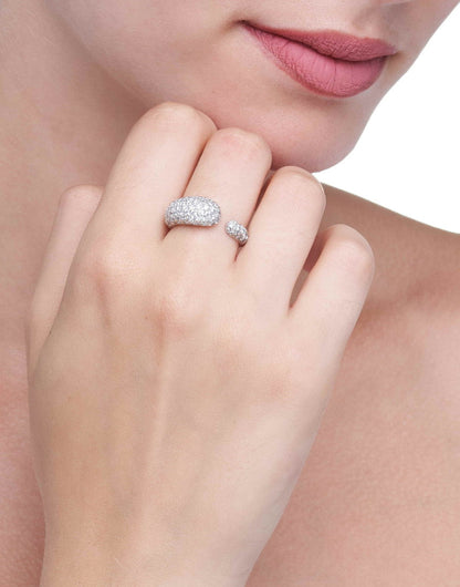 ANELLO COLLEZIONE GOCCE DIAMANTI BIANCHI - 18KT ORO BIANCO