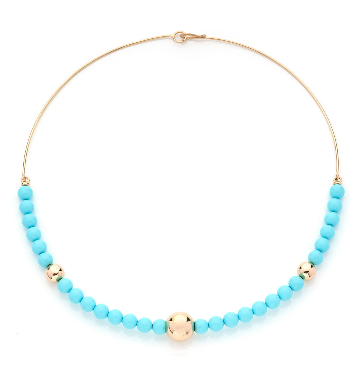 COLLEZIONE BARBARELLA - COLLANA SEMI-RIGIDA - ORO 18KT - TURCHESE