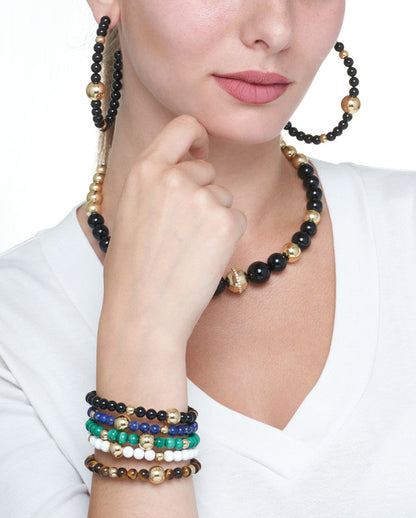 BARBARELLA COLLECTION BRACELET - 18KT GOLD - ONYX