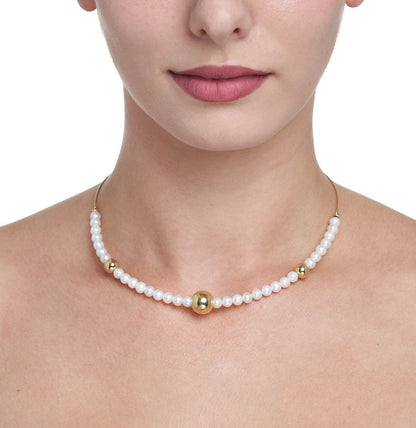 COLLANA COLLEZIONE BARBARELLA SEMI-RIGIDA - PERLE