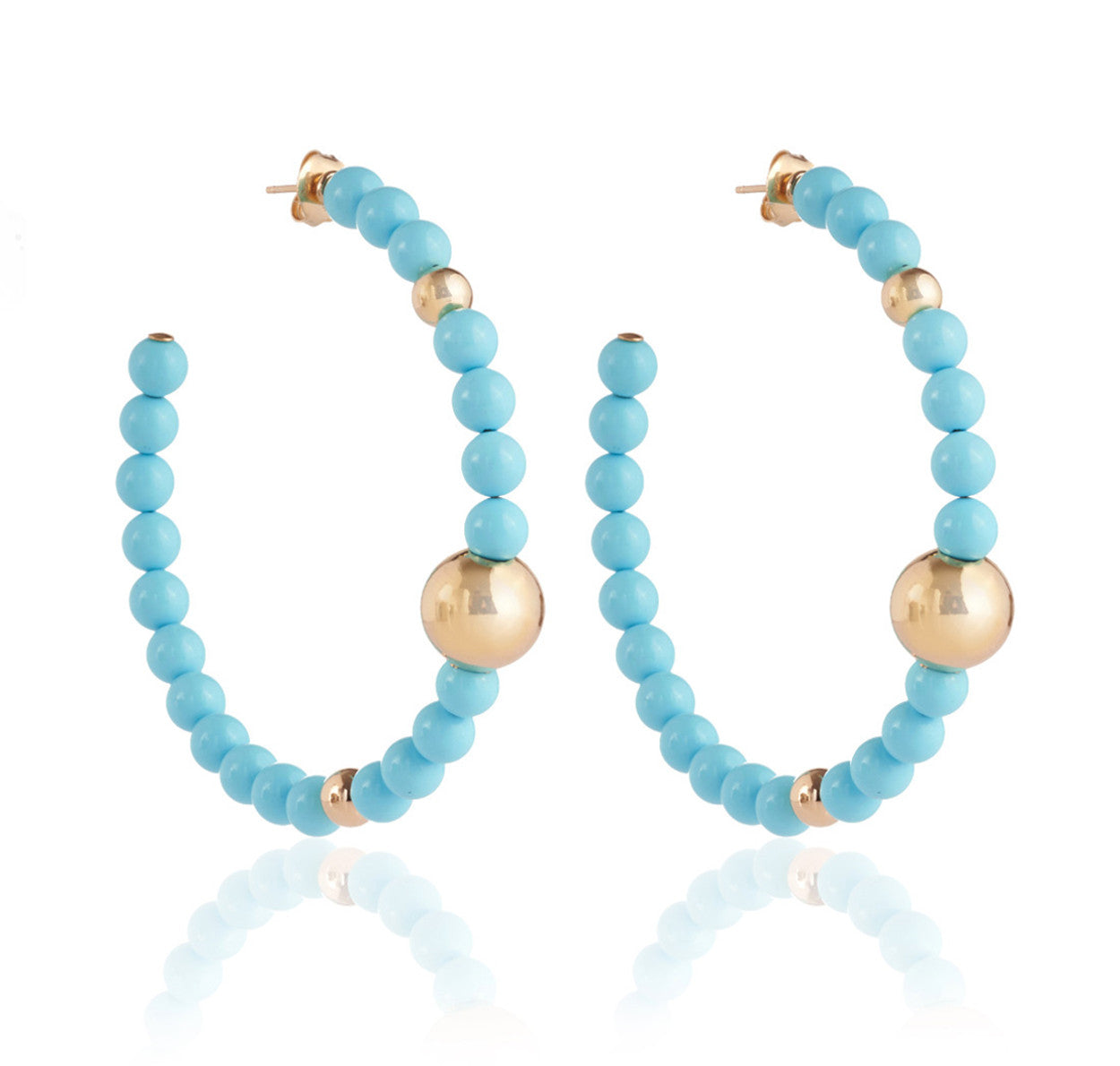 ORECCHINI COLLEZIONE BARBARELLA - ORO 18KT - TURCHESE