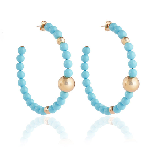 ORECCHINI COLLEZIONE BARBARELLA - ORO 18KT - TURCHESE