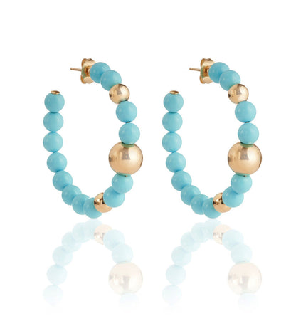 ORECCHINI COLLEZIONE BARBARELLA - ORO 18KT - TURCHESE