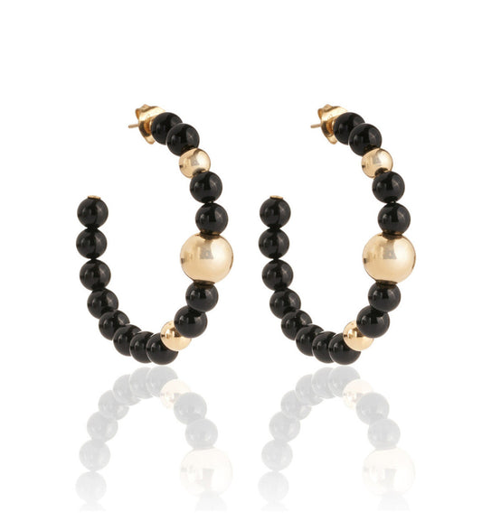 ORECCHINI COLLEZIONE BARBARELLA - ORO 18KT - ONICE