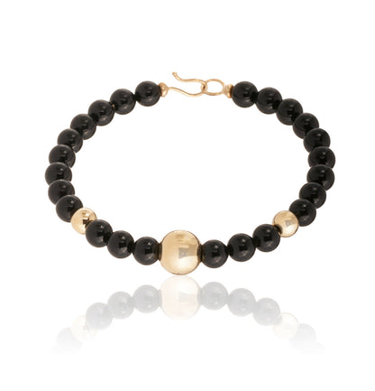 BARBARELLA COLLECTION BRACELET - 18KT GOLD - ONYX