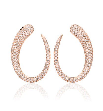 ORECCHINI COLLEZIONE GOCCE - ORO 18KT - DIAMANTI BIANCHI - GRANDI