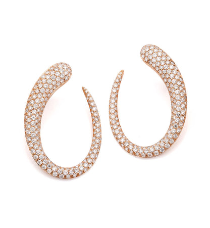 ORECCHINI COLLEZIONE GOCCE - ORO 18KT - DIAMANTI BIANCHI - GRANDI