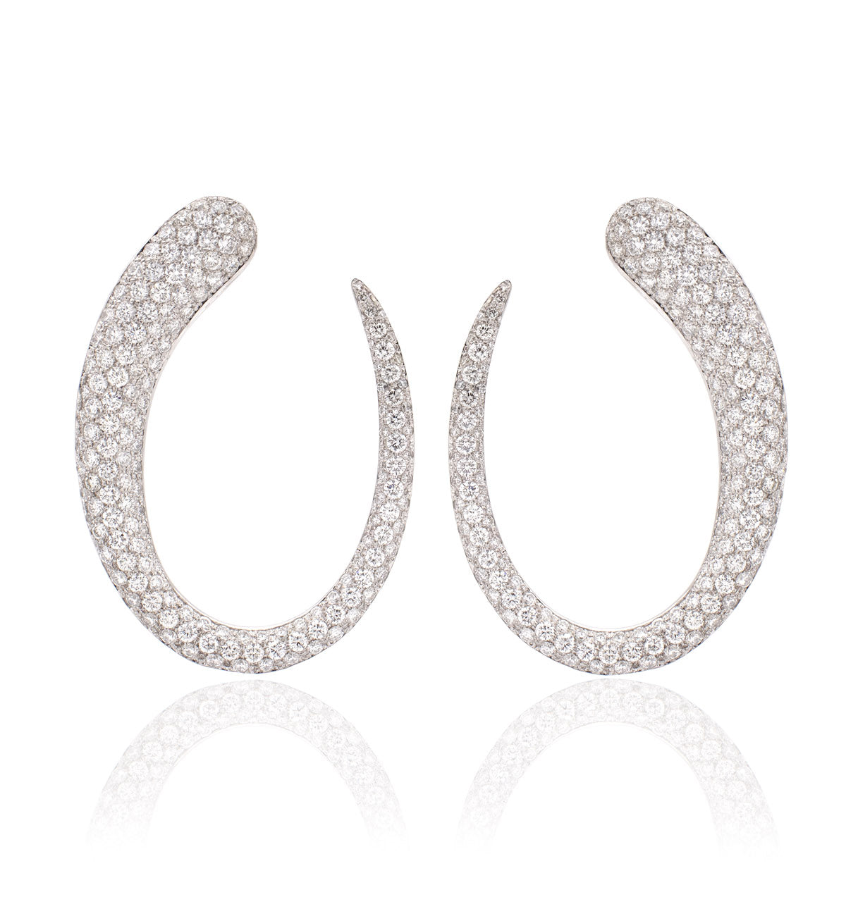 GOCCE COLLECTION EARRINGS - 18KT GOLD - WHITE DIAMONDS - LARGE