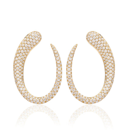 ORECCHINI COLLEZIONE GOCCE - ORO 18KT - DIAMANTI BIANCHI - GRANDI