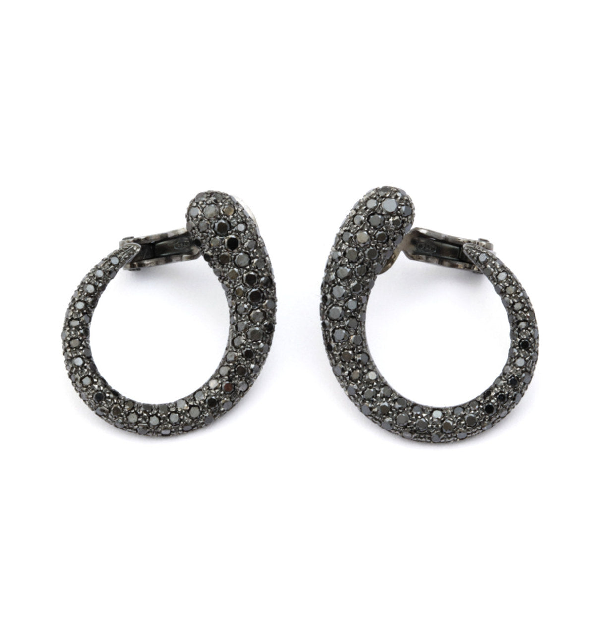 GOCCE COLLECTION EARRINGS - BLACK DIAMONDS - MEDIUM