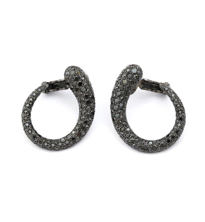 GOCCE COLLECTION EARRINGS - BLACK DIAMONDS - MEDIUM