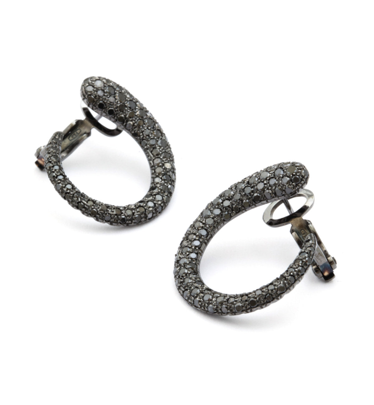 GOCCE COLLECTION EARRINGS - BLACK DIAMONDS - MEDIUM
