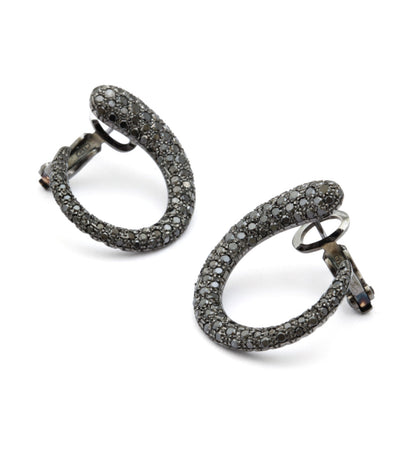 GOCCE COLLECTION EARRINGS - BLACK DIAMONDS - MEDIUM