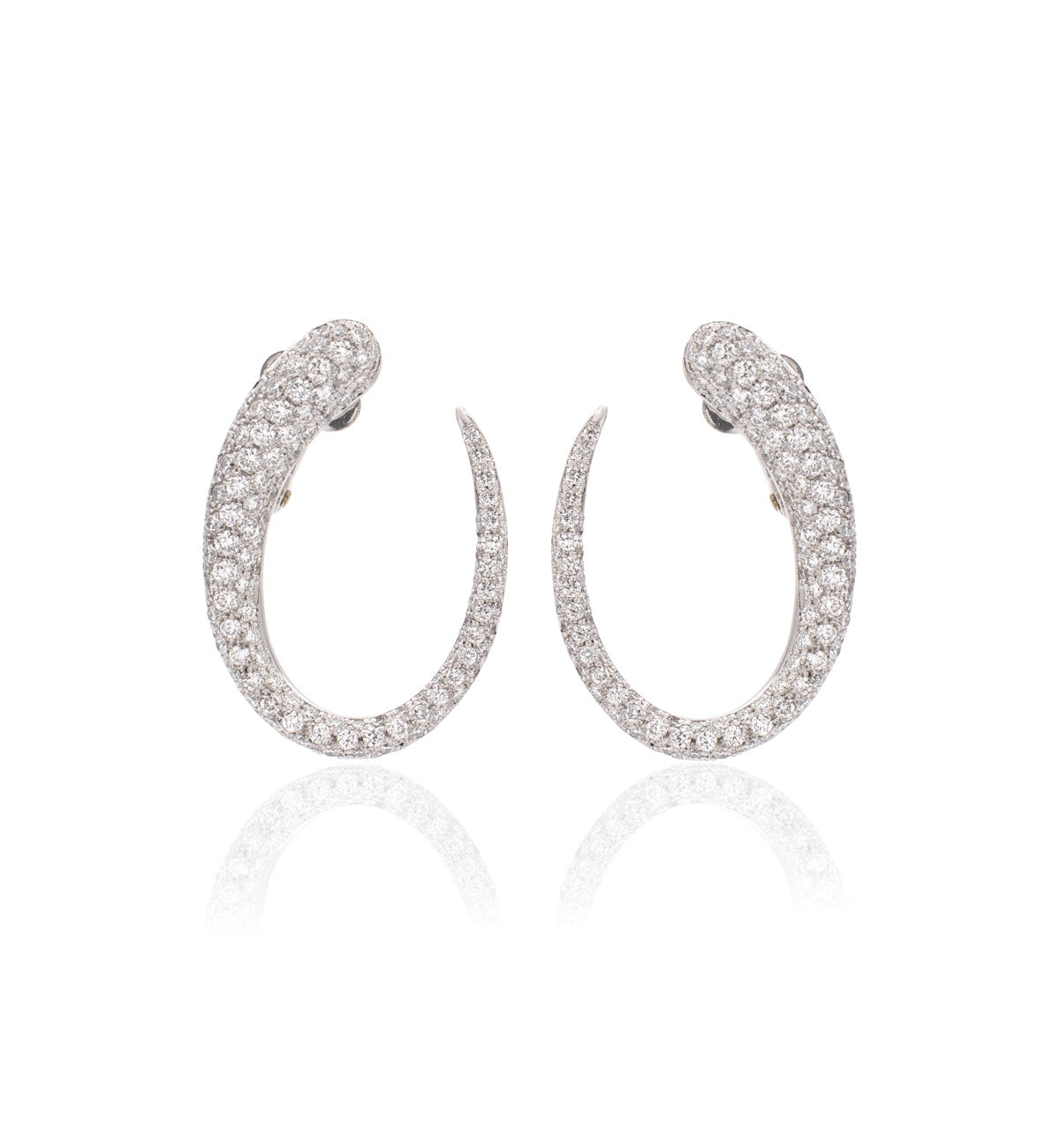 GOCCE COLLECTION EARRINGS - 18KT GOLD - WHITE DIAMONDS - MEDIUM