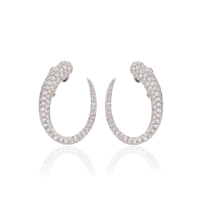 ORECCHINI COLLEZIONE GOCCE - ORO 18KT - DIAMANTI BIANCHI - MEDIO