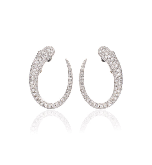 ORECCHINI COLLEZIONE GOCCE - ORO 18KT - DIAMANTI BIANCHI - MEDIO