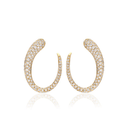 ORECCHINI COLLEZIONE GOCCE - ORO 18KT - DIAMANTI BIANCHI - MEDIO