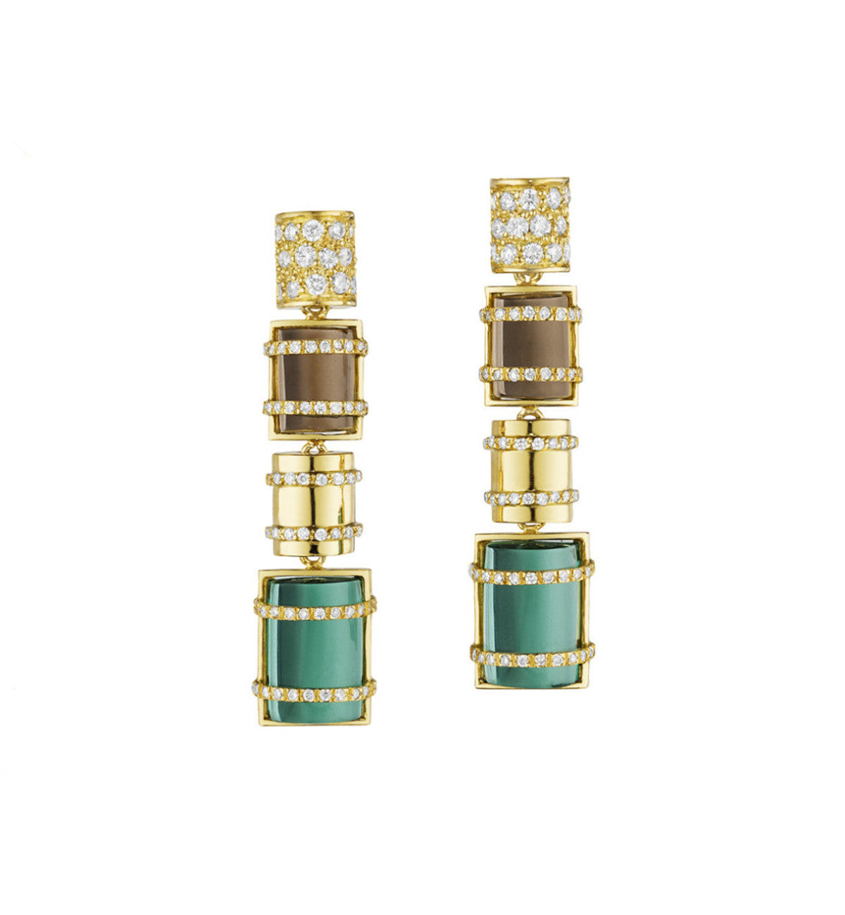COLLEZIONE BULLET ORECCHINI ORO 18KT - MULTIPIETRA