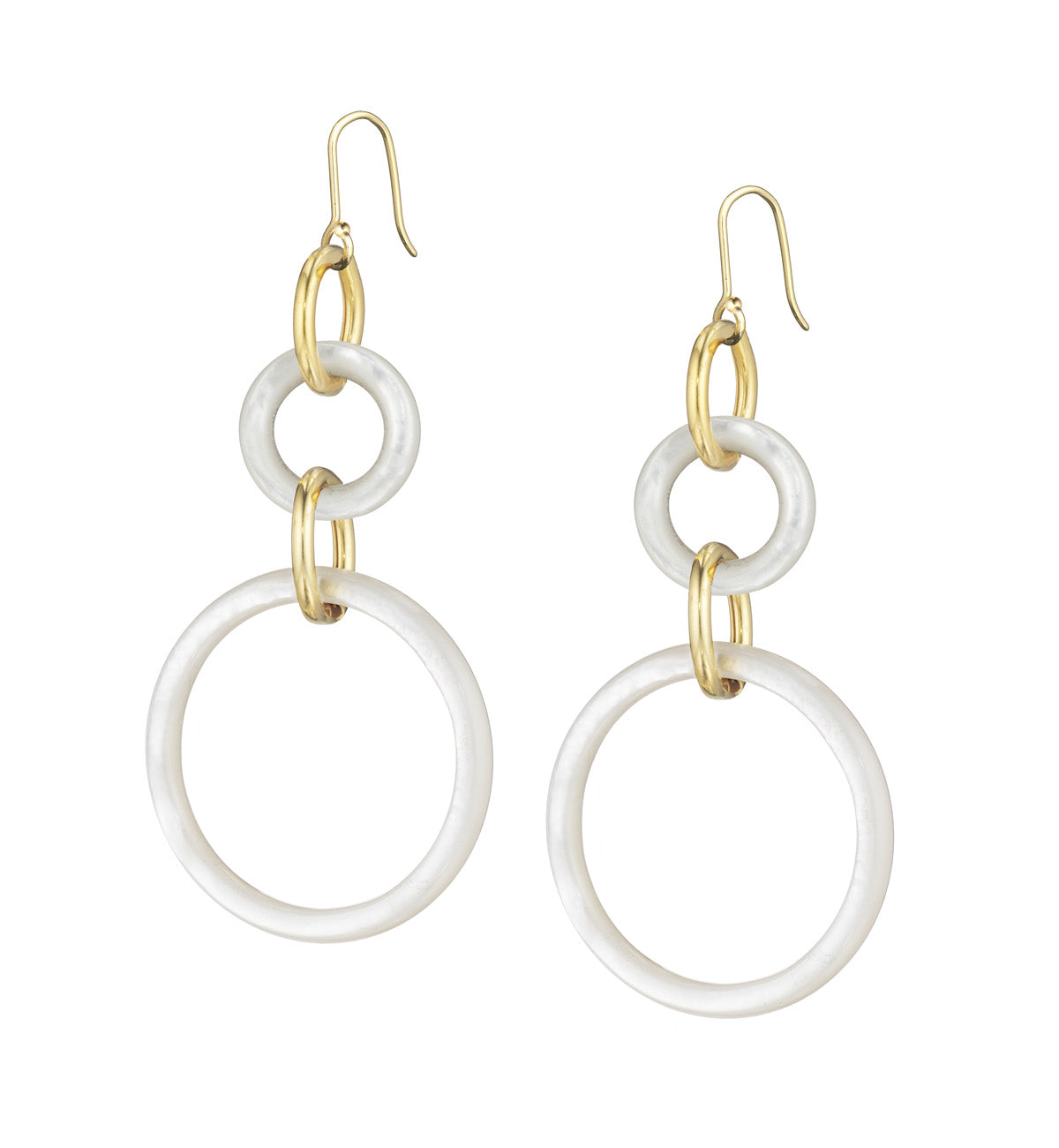 STELLA COLLECTION - 18KT GOLD - LARGE AND SMALL MOTHER OF PEARL LINKS