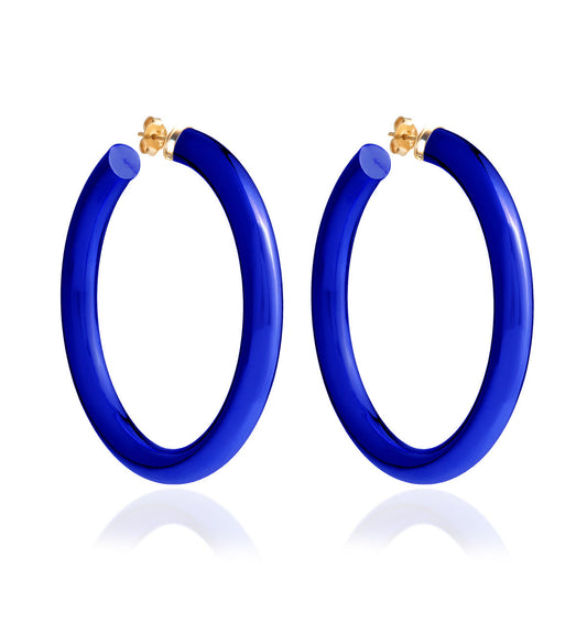 BARBARELLA COLLECTION - 18KT GOLD - STERLING SILVER - EX-LARGE - COBALT BLUE