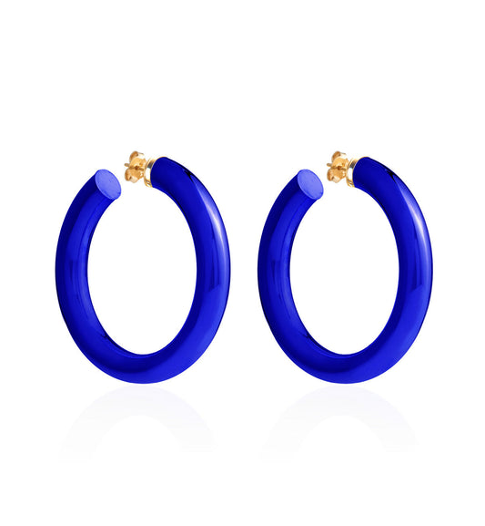 BARBARELLA COLLECTION - 18KT GOLD - STERLING SILVER - EX-MEDIUM - COBALT BLUE