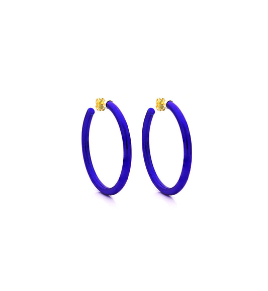 BARBARELLA COLLECTION - 18KT GOLD - STERLING SILVER - SMALL - COBALT BLUE