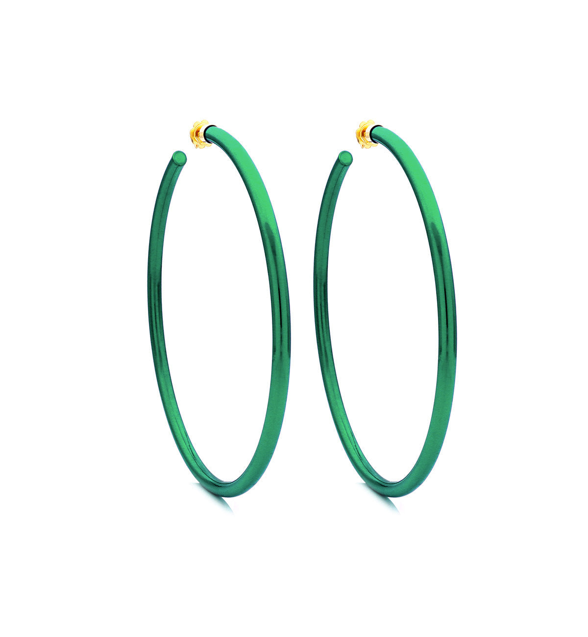 BARBARELLA COLLECTION - 18KT GOLD - STERLING SILVER - LARGE - GREEN