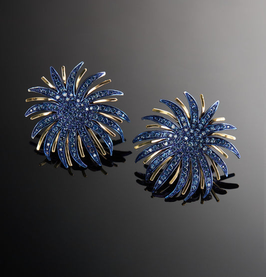 FUOCHI D'ARTIFICIO - ORO 18KT - ZAFFIRI BLU