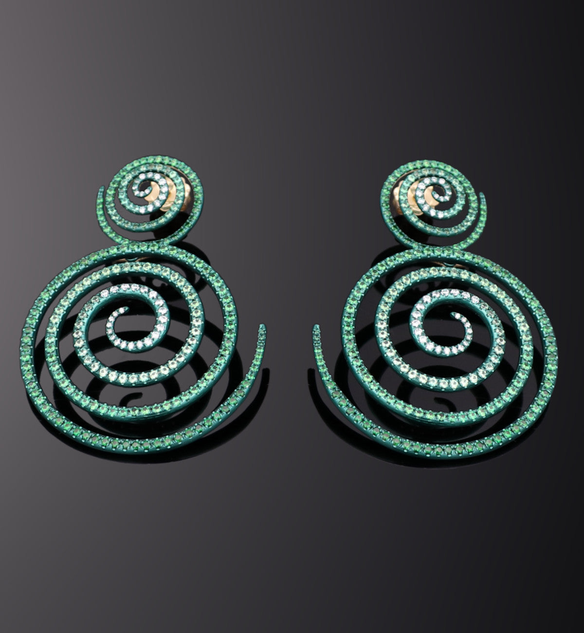 "CALEIDOSCOPIO DI SPERANZA" - ORO 18KT - TSAVORITE - ORECCHINI