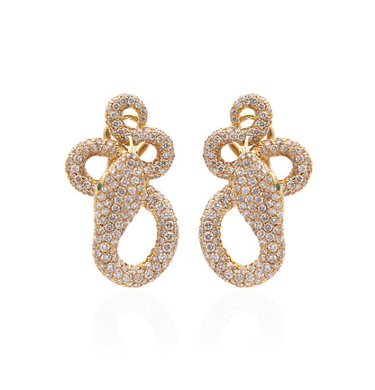 "KHALIFA" - ORO 18KT - DIAMANTI BIANCHI - ORECCHINI