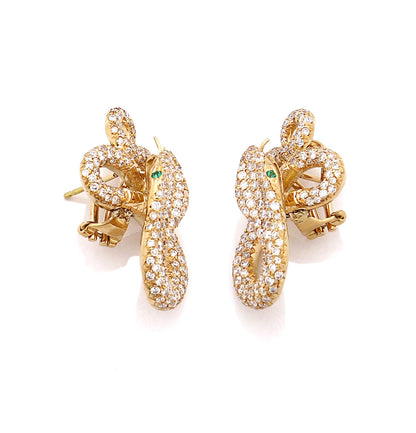 "KHALIFA" - ORO 18KT - DIAMANTI BIANCHI - ORECCHINI