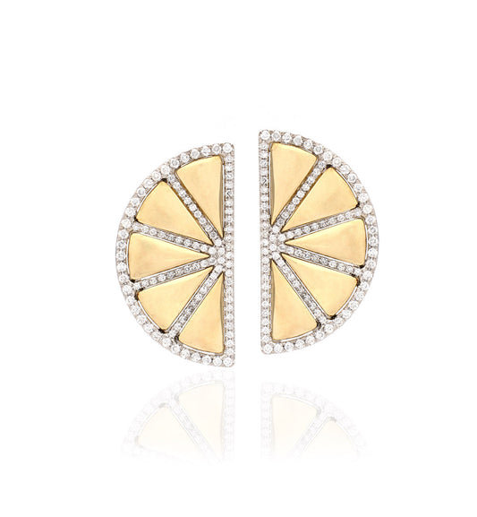 "LOVE LEMONS" - 18KT GOLD - WHITE DIAMONDS - EARRINGS