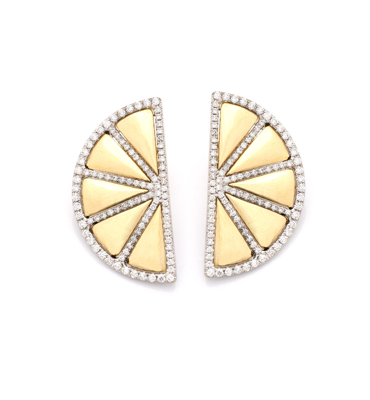 "LOVE LEMONS" - 18KT GOLD - WHITE DIAMONDS - EARRINGS