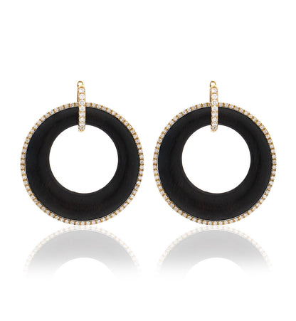 "NINA" - ORO 18KT - DIAMANTI BIANCHI - EBANO