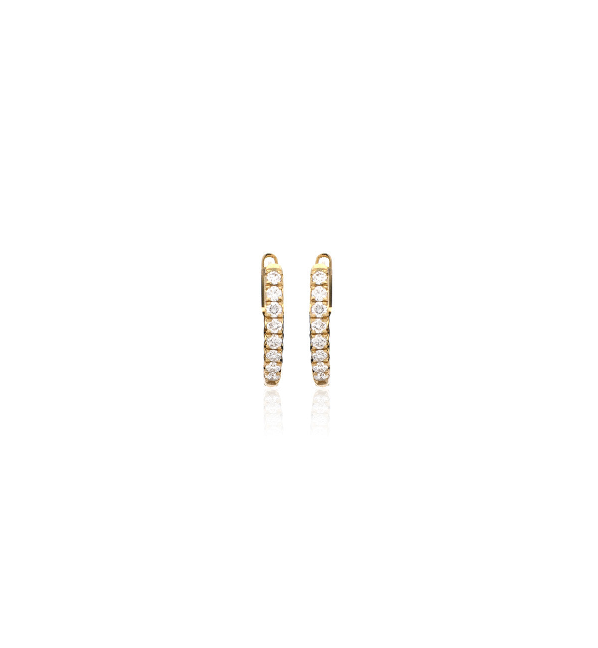 18KT GOLD - WHITE DIAMONDS - DROP EBONY