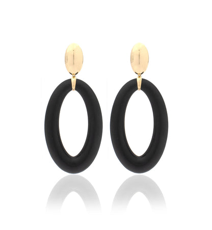 ORO 18KT - OVALE IN EBANO