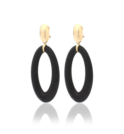 ORO 18KT - OVALE IN EBANO