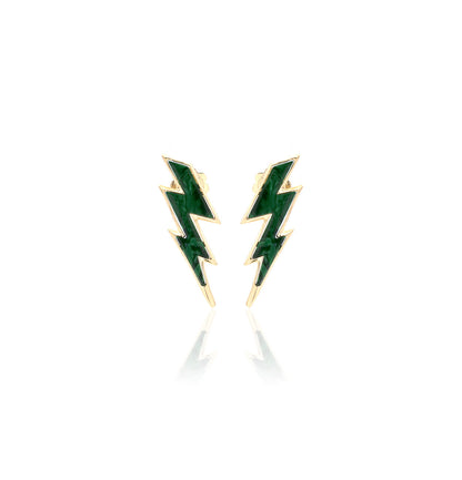 "FULMINI" - ORO GIALLO 18KT/MALACHITE - PICCOLI