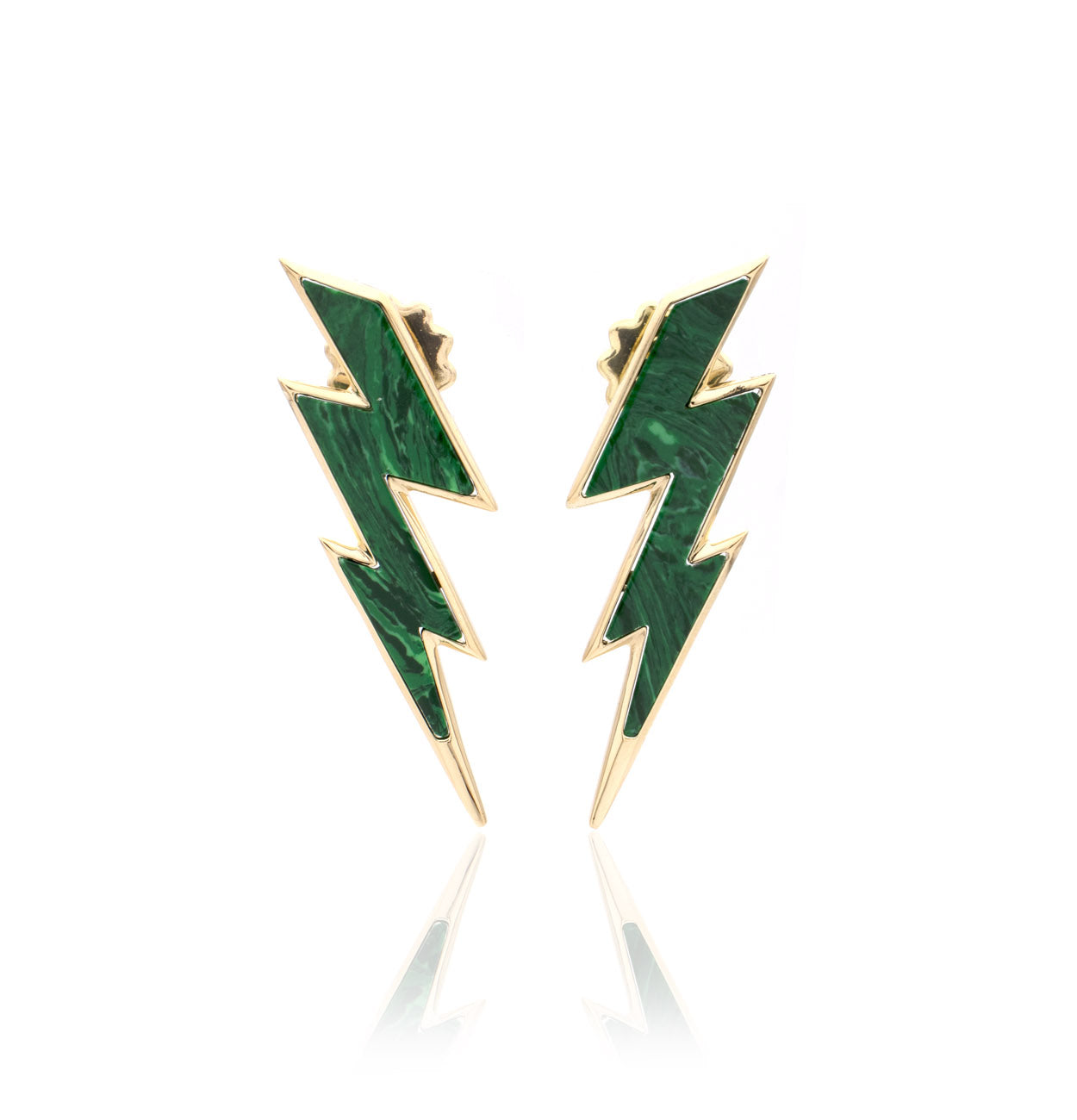 "FULMINI" - 18KT YELLOW GOLD/ MALACHITE