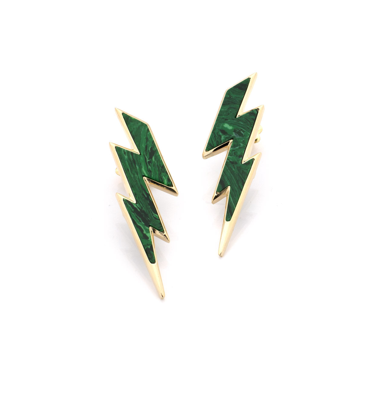 "FULMINI" - 18KT YELLOW GOLD/ MALACHITE