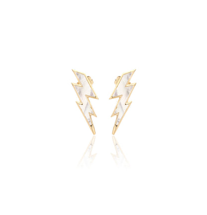 "FULMINI" - ORO GIALLO 18KT/MADREPERLA - PICCOLI