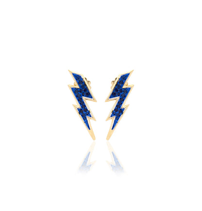 "FULMINI" - ORO GIALLO 18KT/ ZAFFIRI BLU - PICCOLI