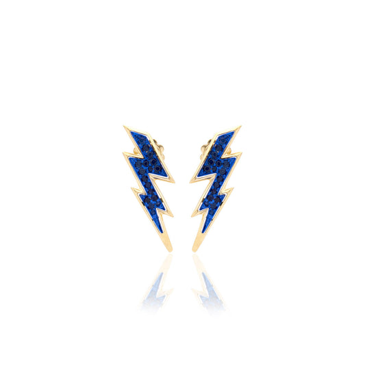 "FULMINI" - 18KT YELLOW GOLD/ BLUE SAPPHIRES - SMALL