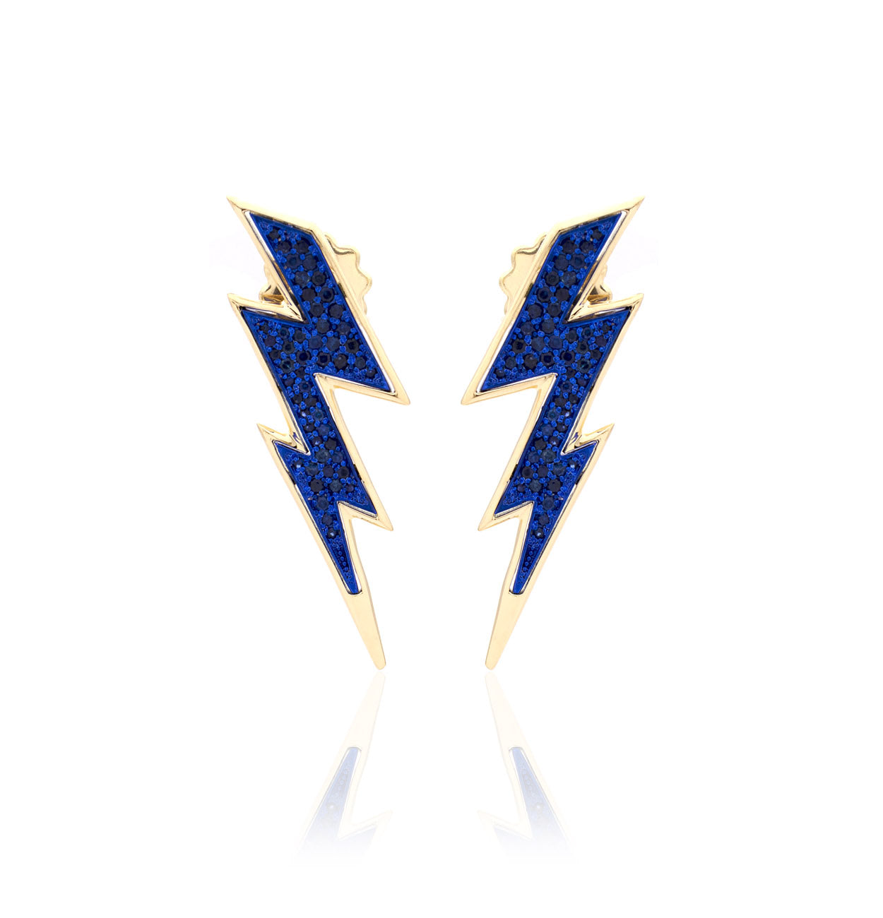 "FULMINI" - 18KT YELLOW GOLD/ BLUE SAPPHIRES