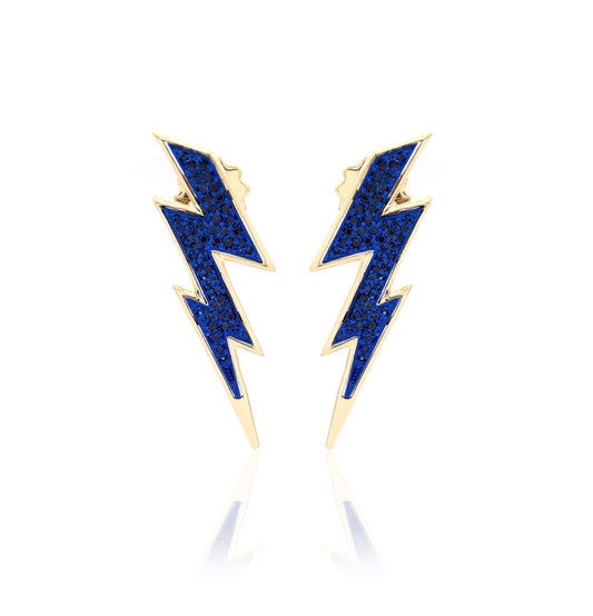 "FULMINI" - 18KT YELLOW GOLD/ BLUE SAPPHIRES